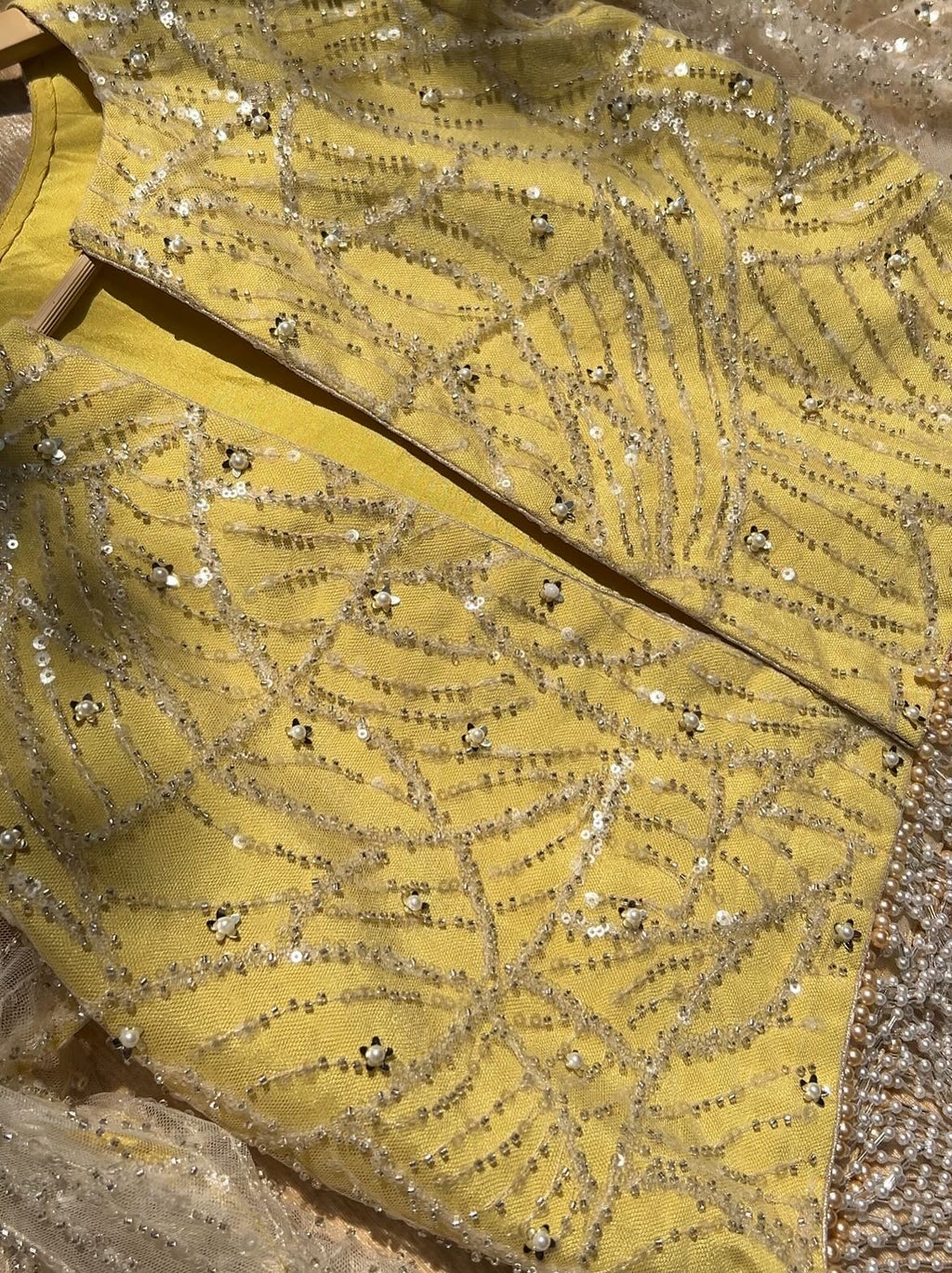 4pc Lehanga choli with jacket handwork