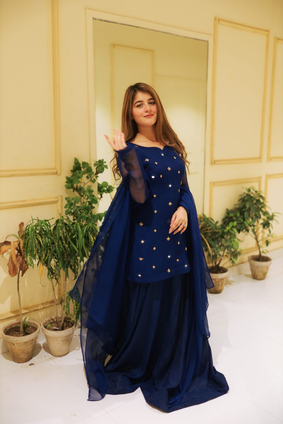 Kurta-Gharara 3pc Set Handwork Blue Color