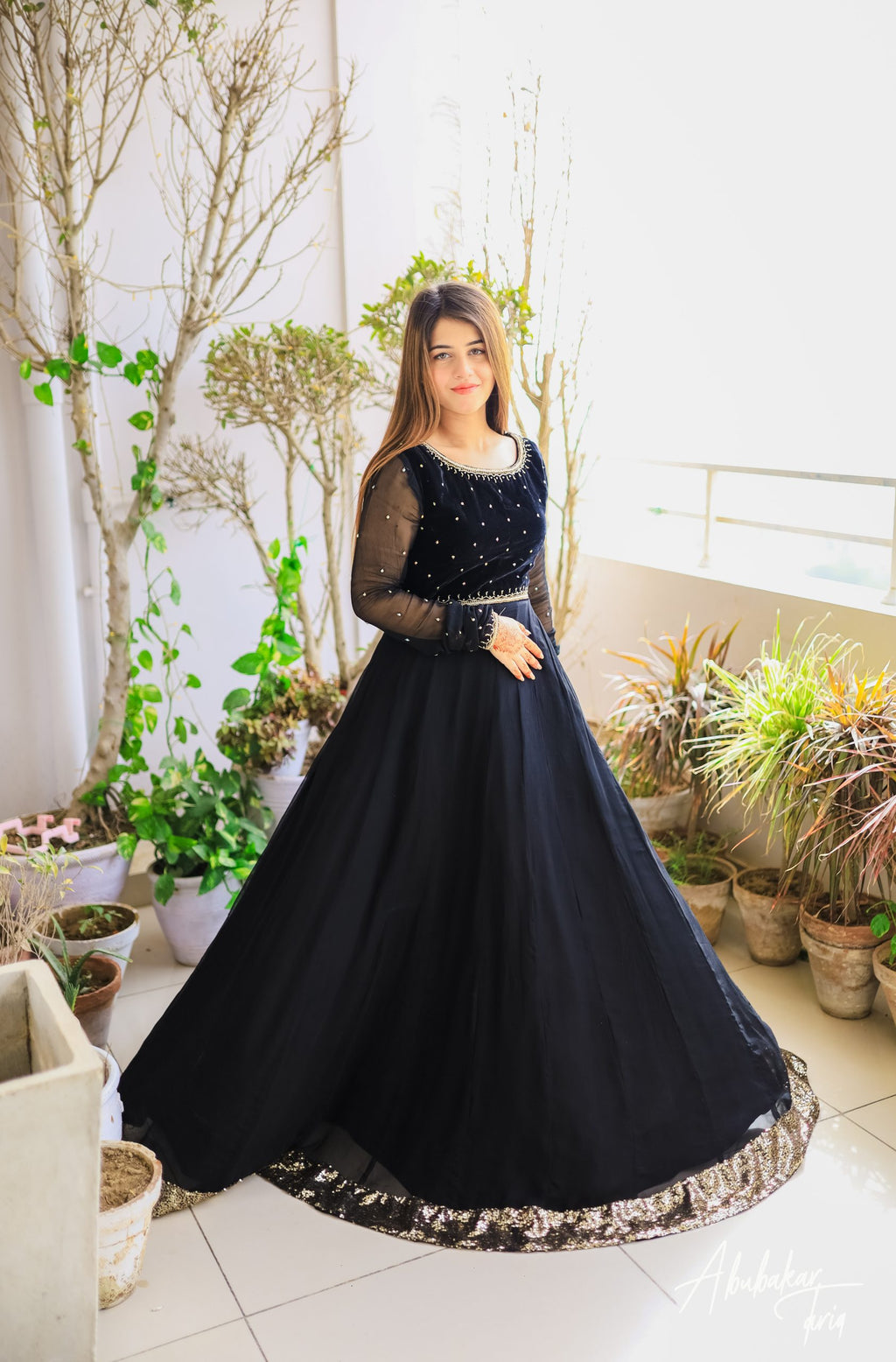 Hand Embellished Maxi Black - Color