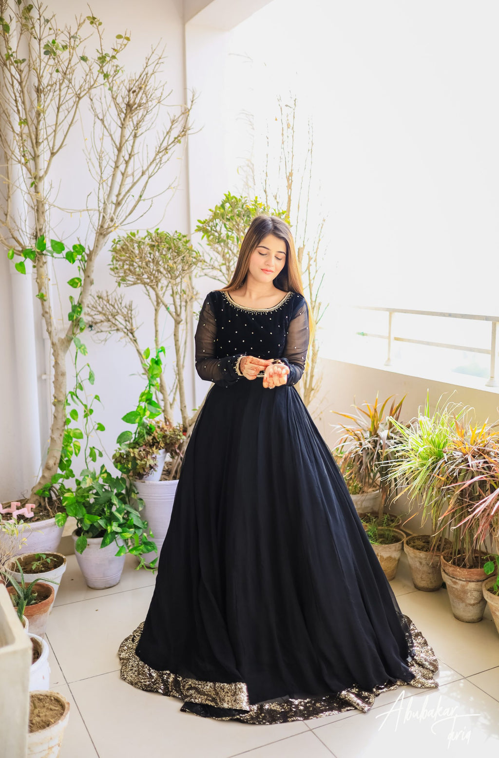 Hand Embellished Maxi Black - Color