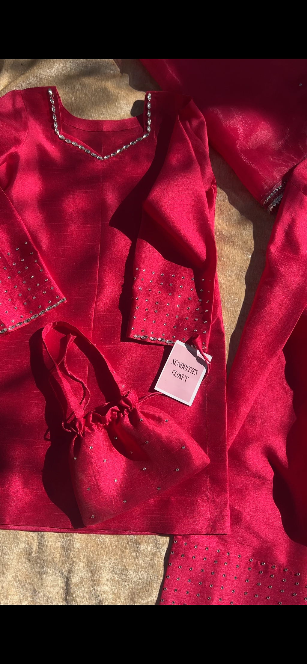 Dark Fuchsia Hand-Embellished Farshi Shalwar Set