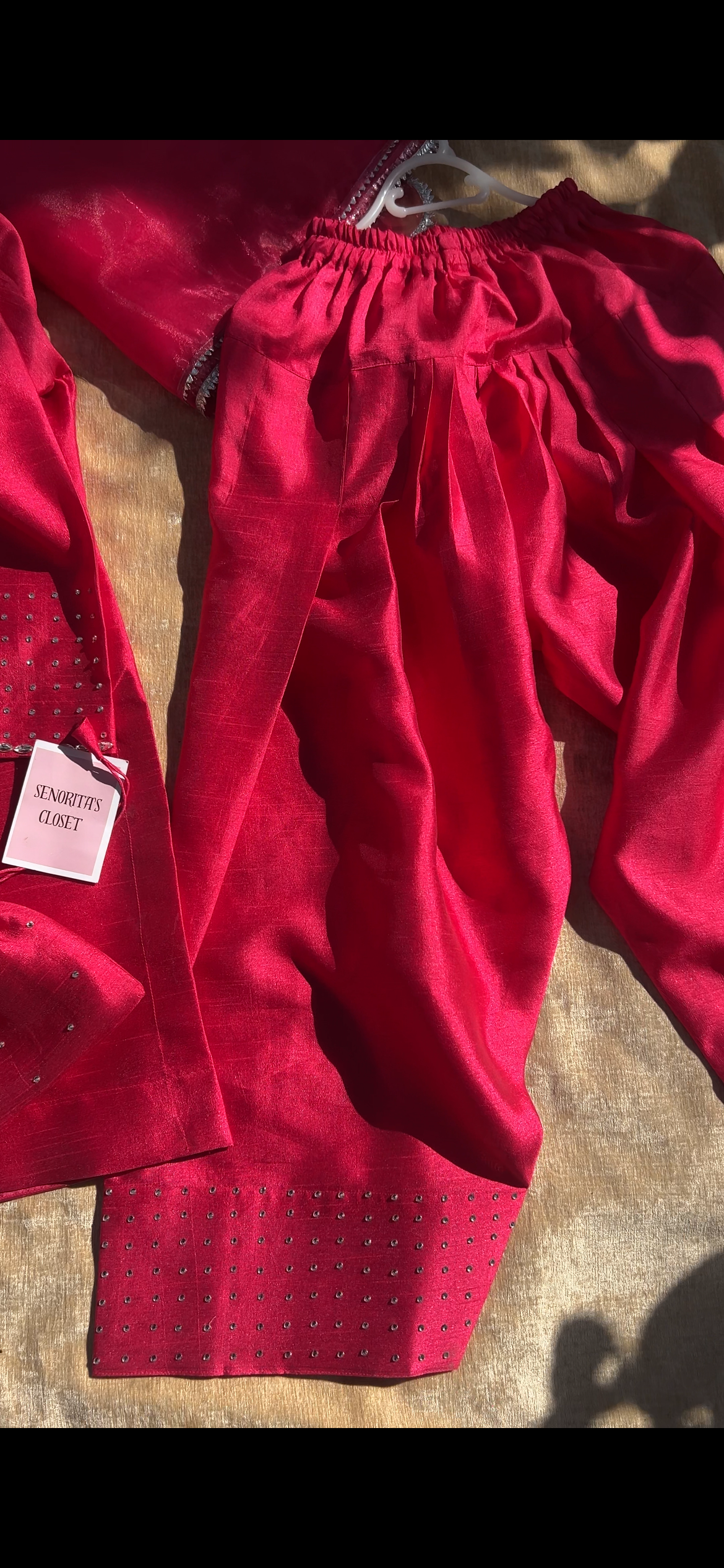 Dark Fuchsia Hand-Embellished Farshi Shalwar Set