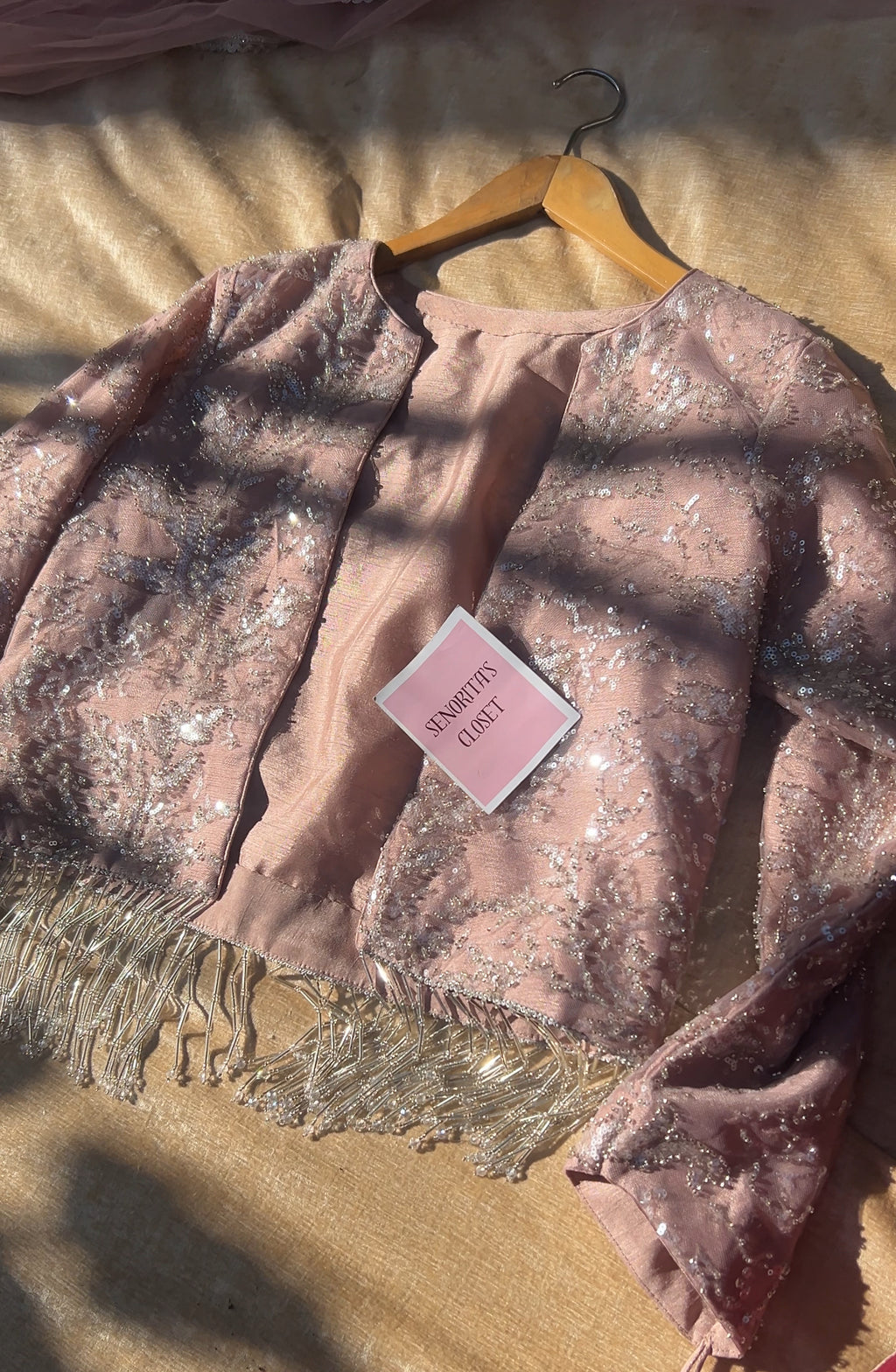 4pc Lehanga choli with jacket handwork Tea Pink color