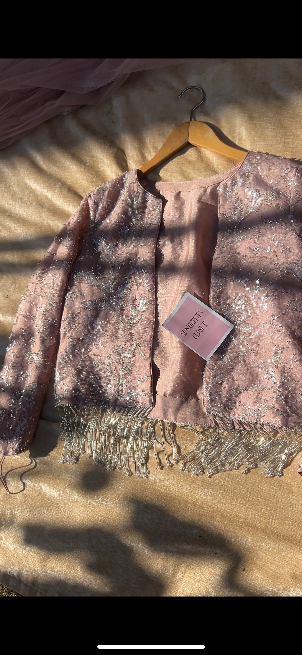 4pc Lehanga choli with jacket handwork Tea Pink color