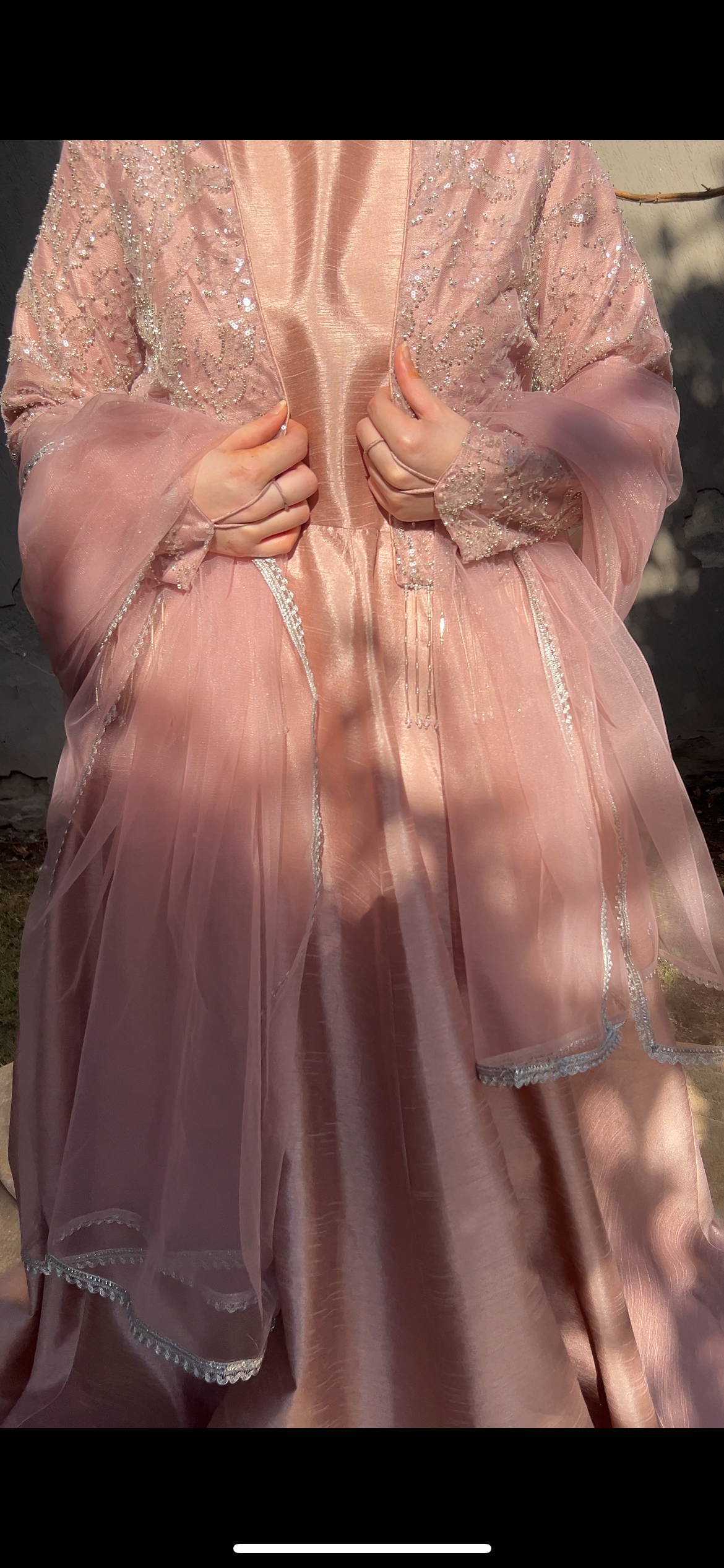 4pc Lehanga choli with jacket handwork Tea Pink color