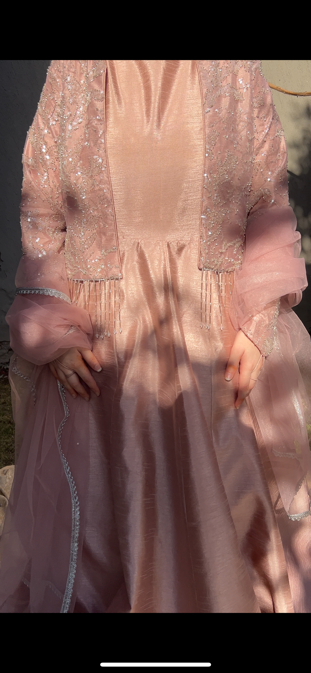 4pc Lehanga choli with jacket handwork Tea Pink color