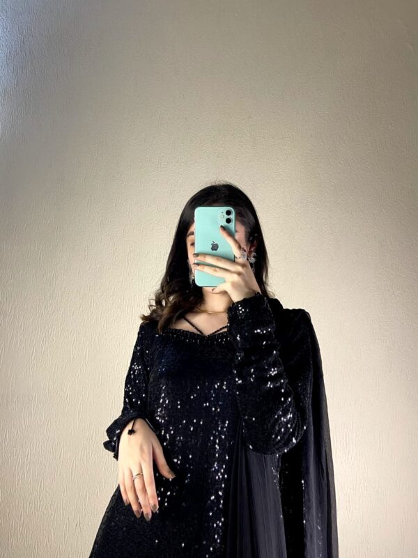 Midnight Sparkle- handmade tussle sequins dress