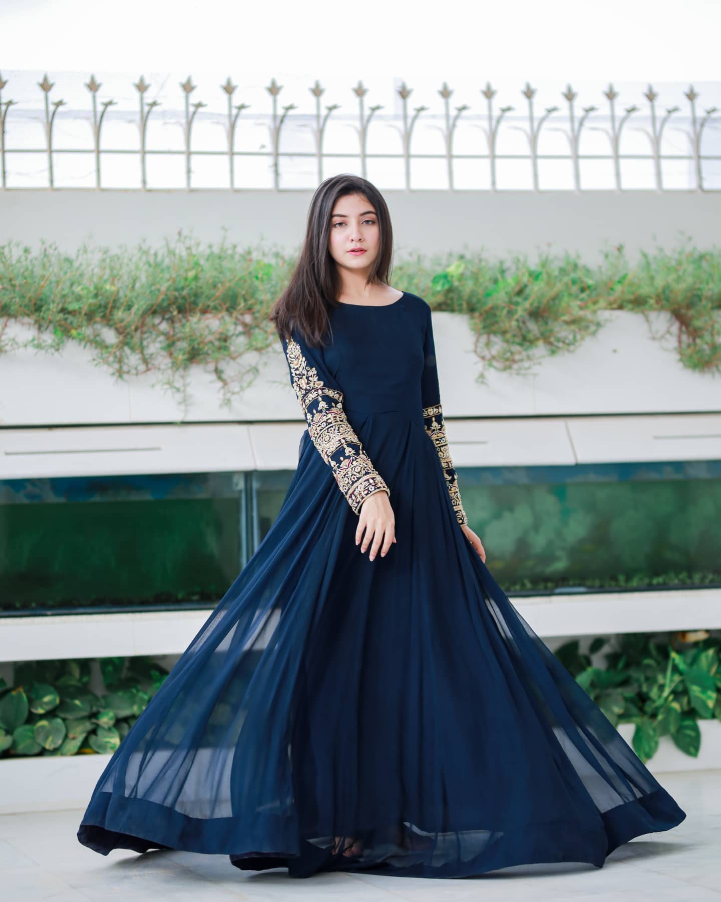 Handwork 3pc Maxi - Navy Blue Color