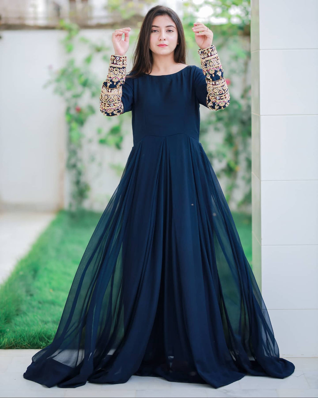 Handwork 3pc Maxi - Navy Blue Color