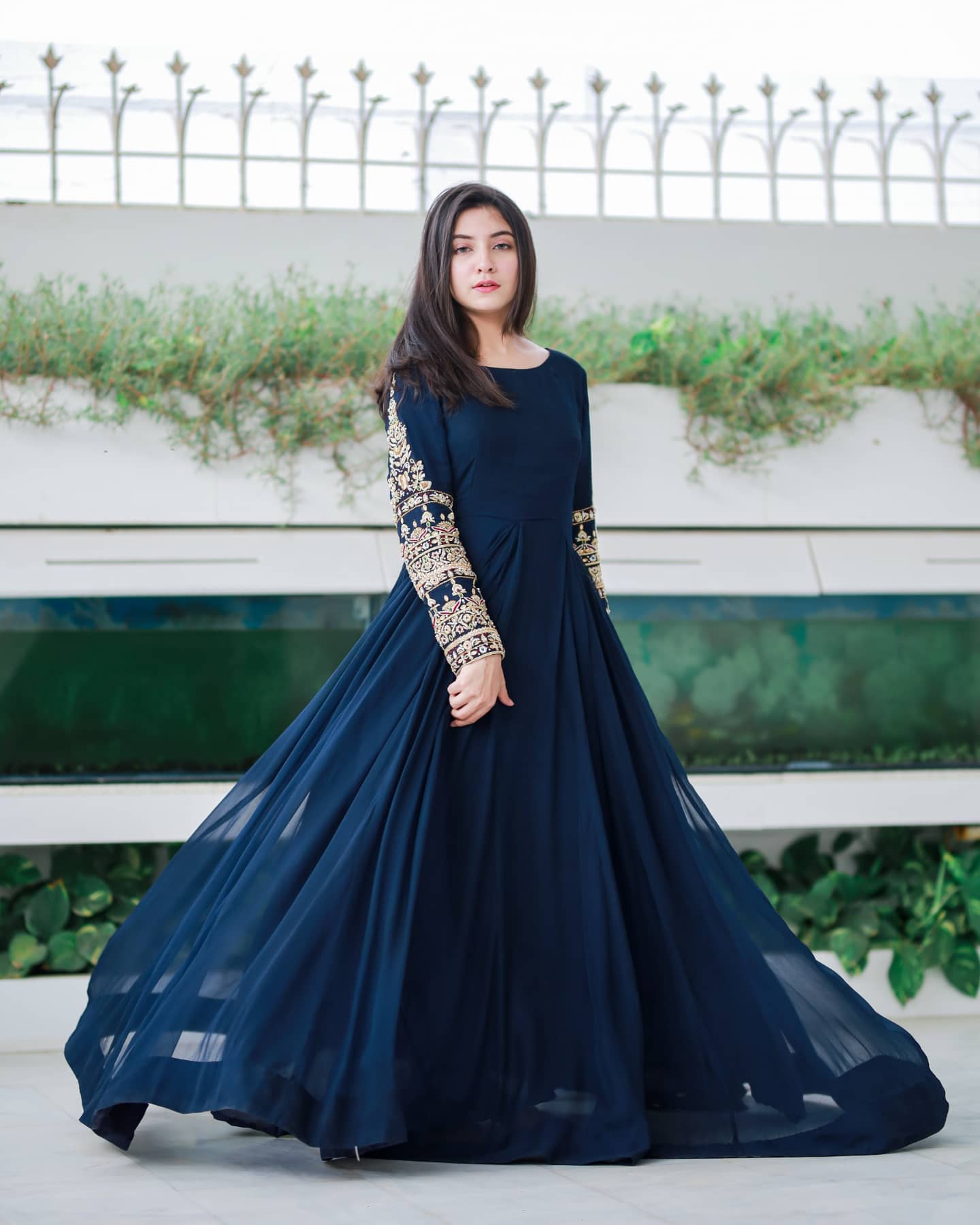 Handwork 3pc Maxi - Navy Blue Color