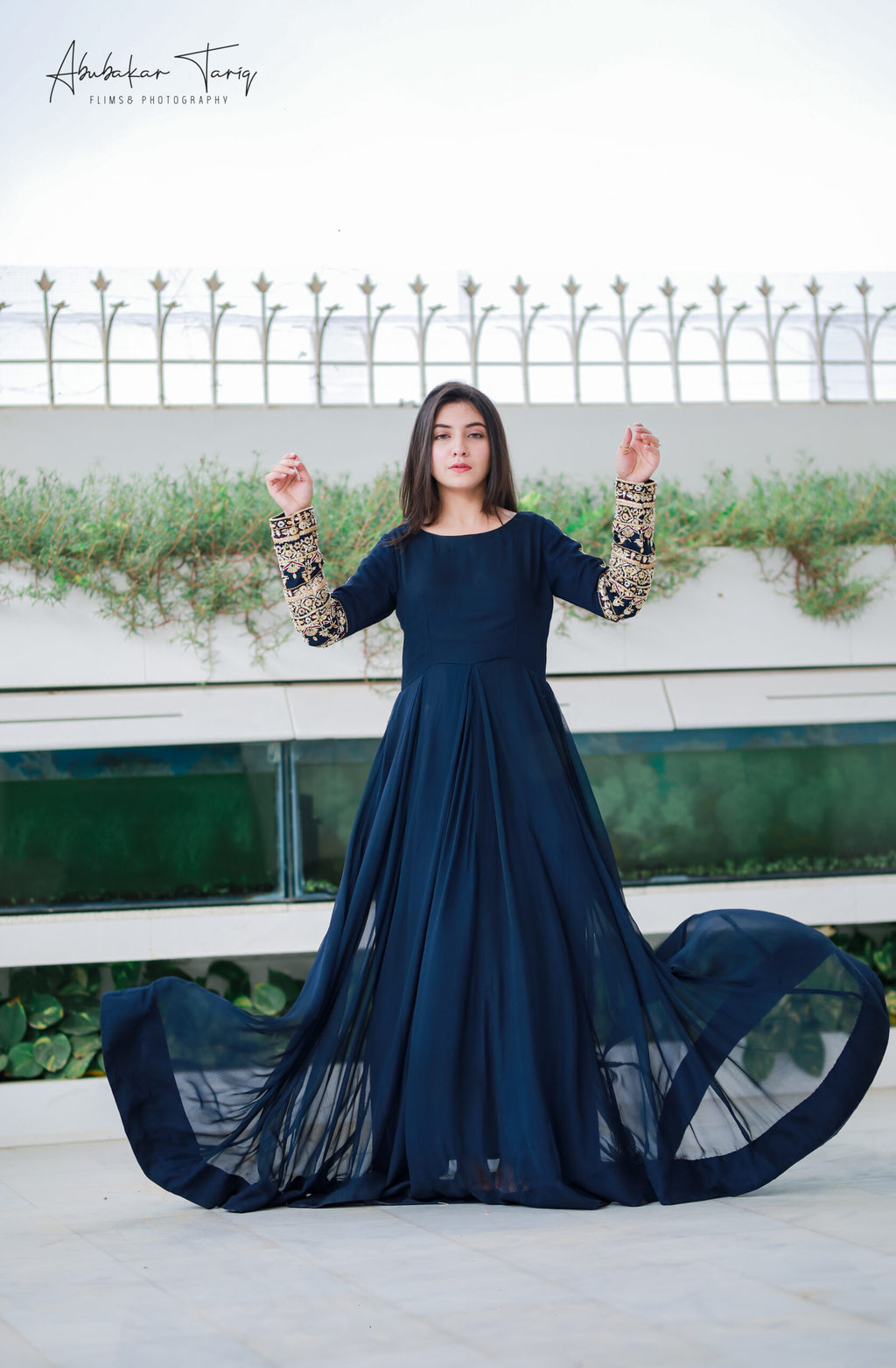 Handwork 3pc Maxi - Navy Blue Color