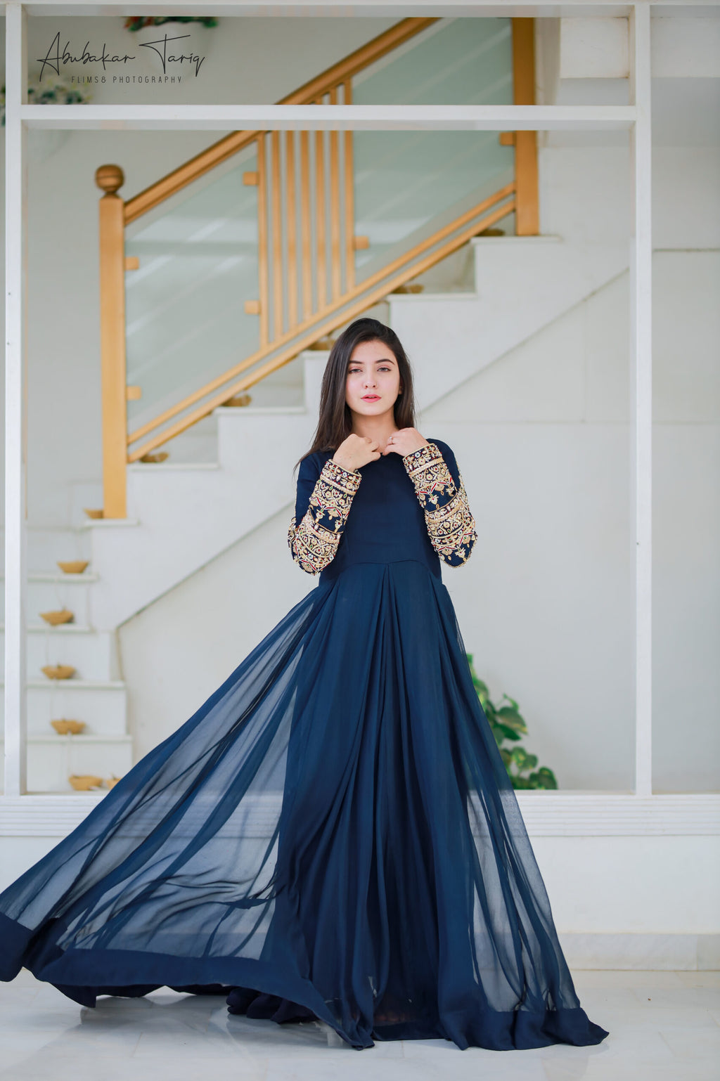 Handwork 3pc Maxi - Navy Blue Color