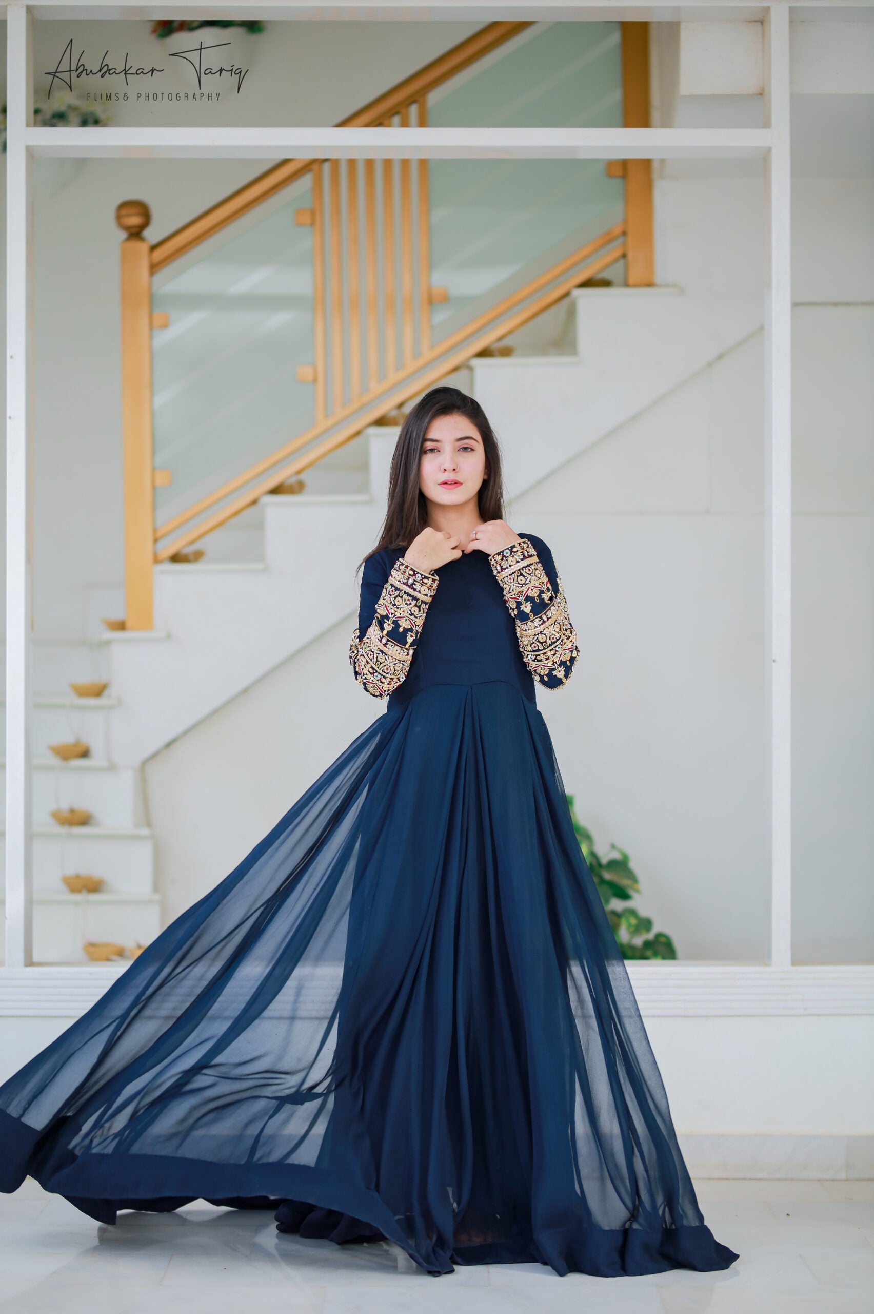 Handwork 3pc Maxi - Navy Blue Color