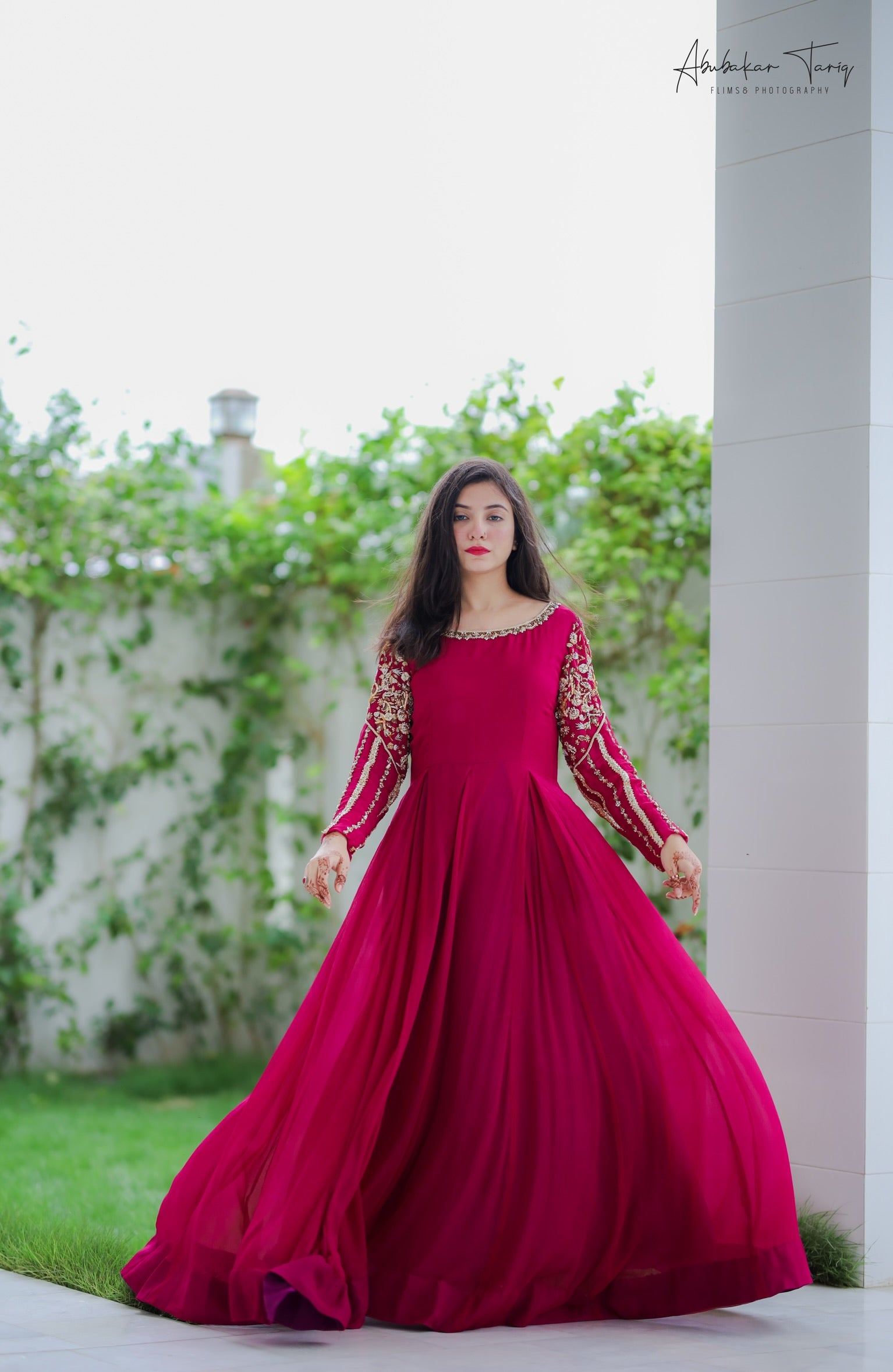 Handwork 3pc Maxi - Magenta Color