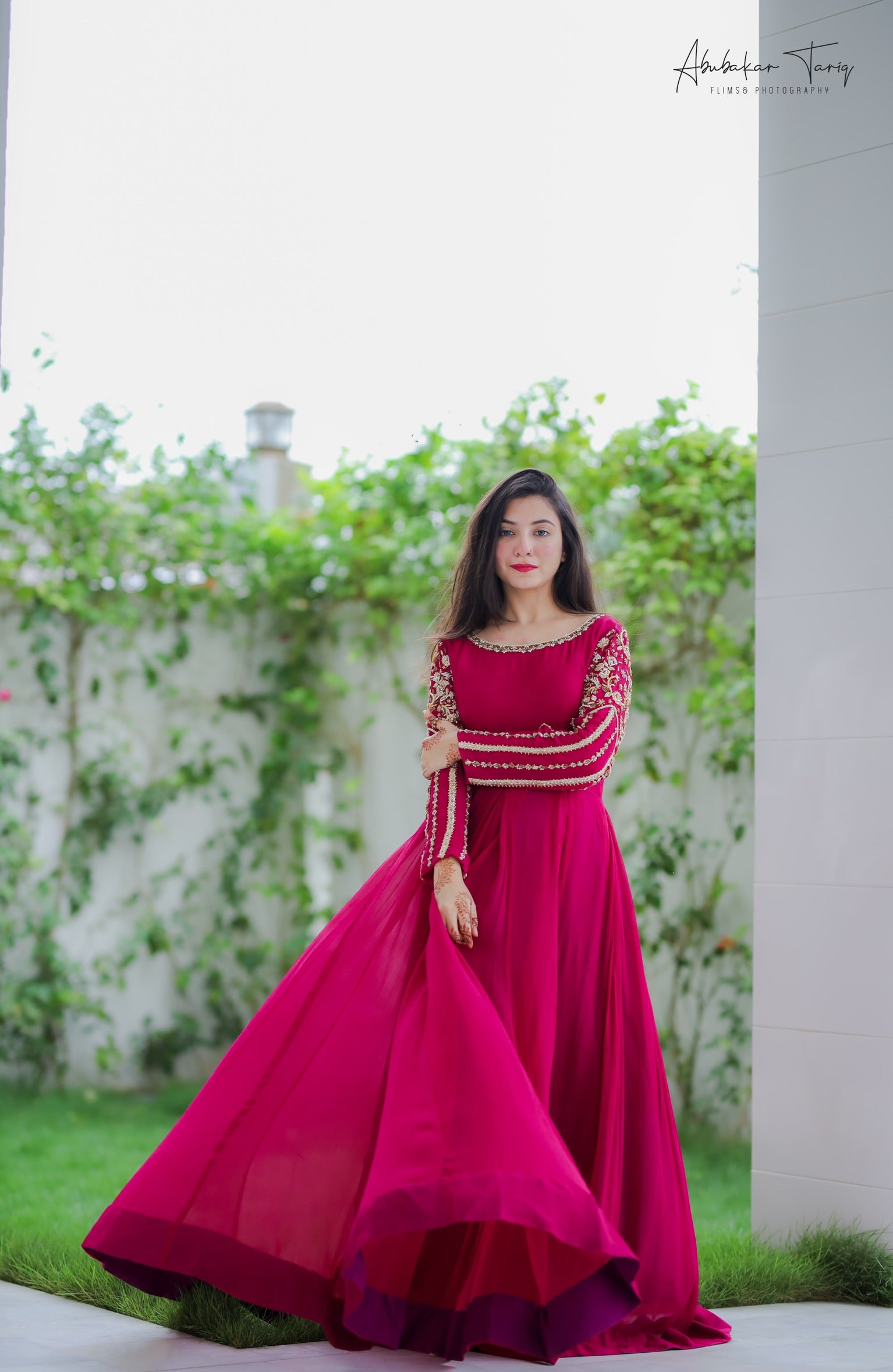 Handwork 3pc Maxi - Magenta Color