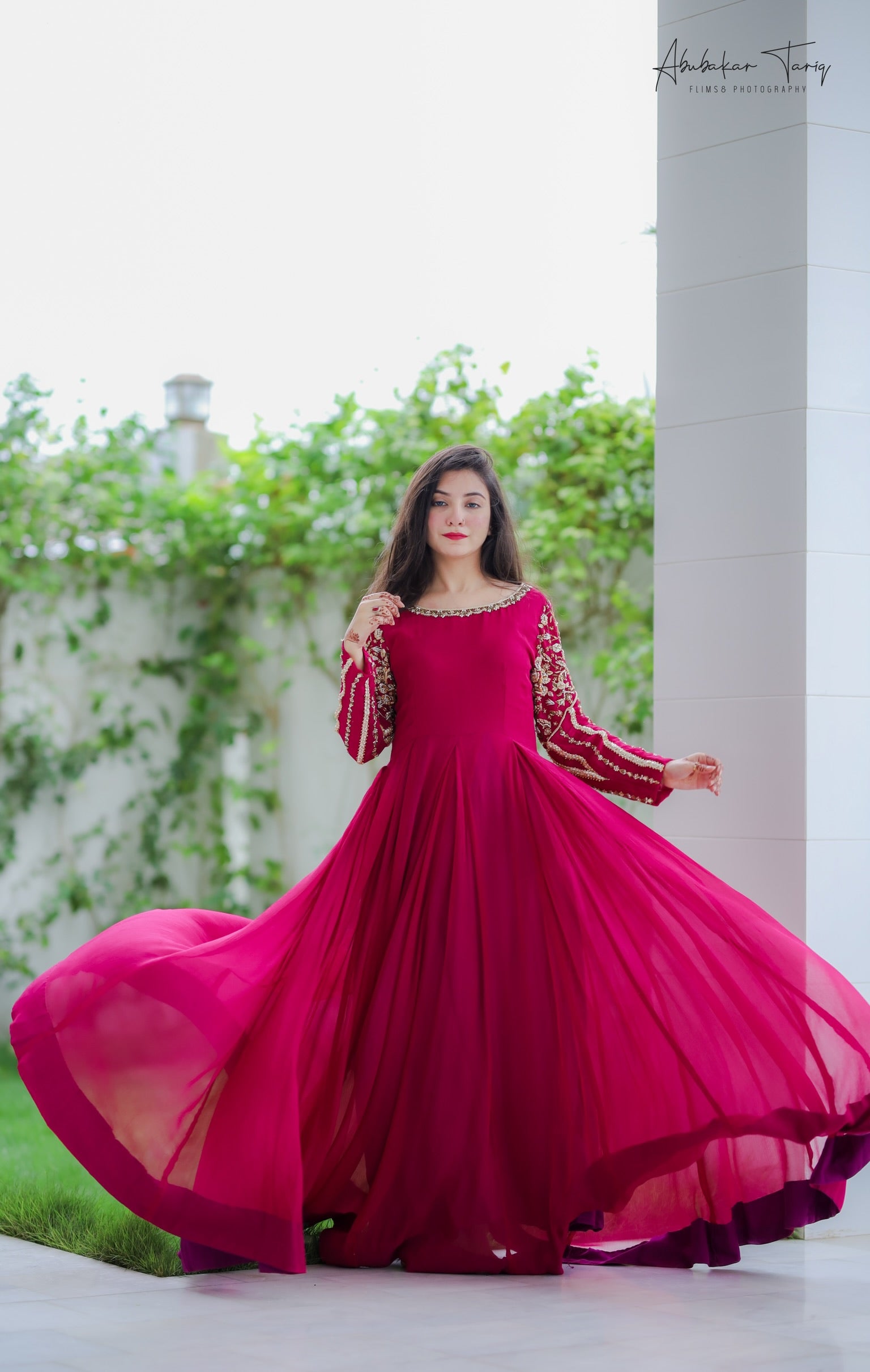 Handwork 3pc Maxi - Magenta Color