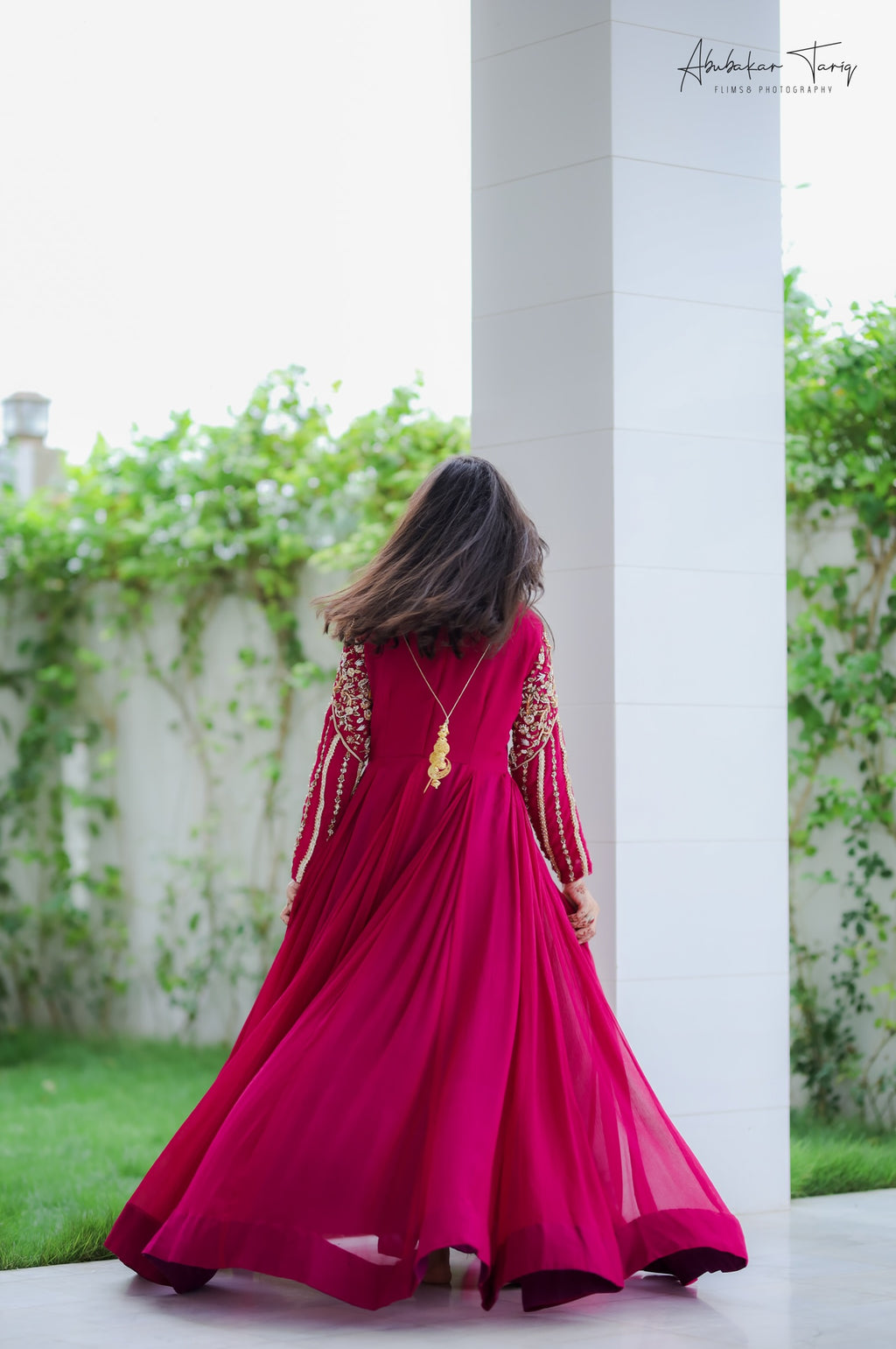 Handwork 3pc Maxi - Magenta Color