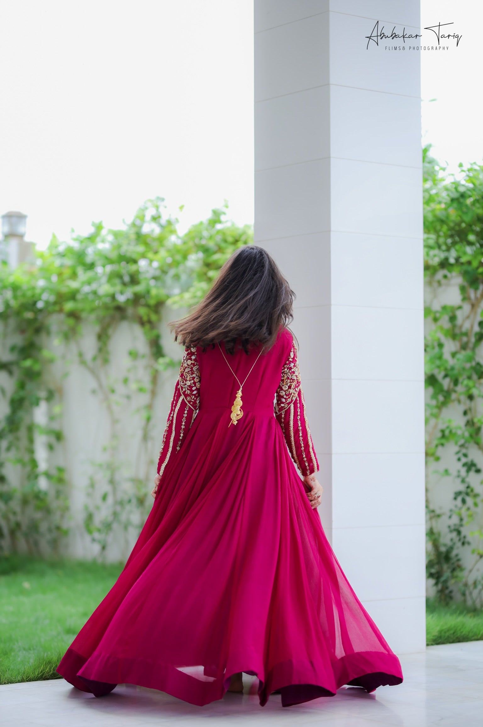 Handwork 3pc Maxi - Magenta Color