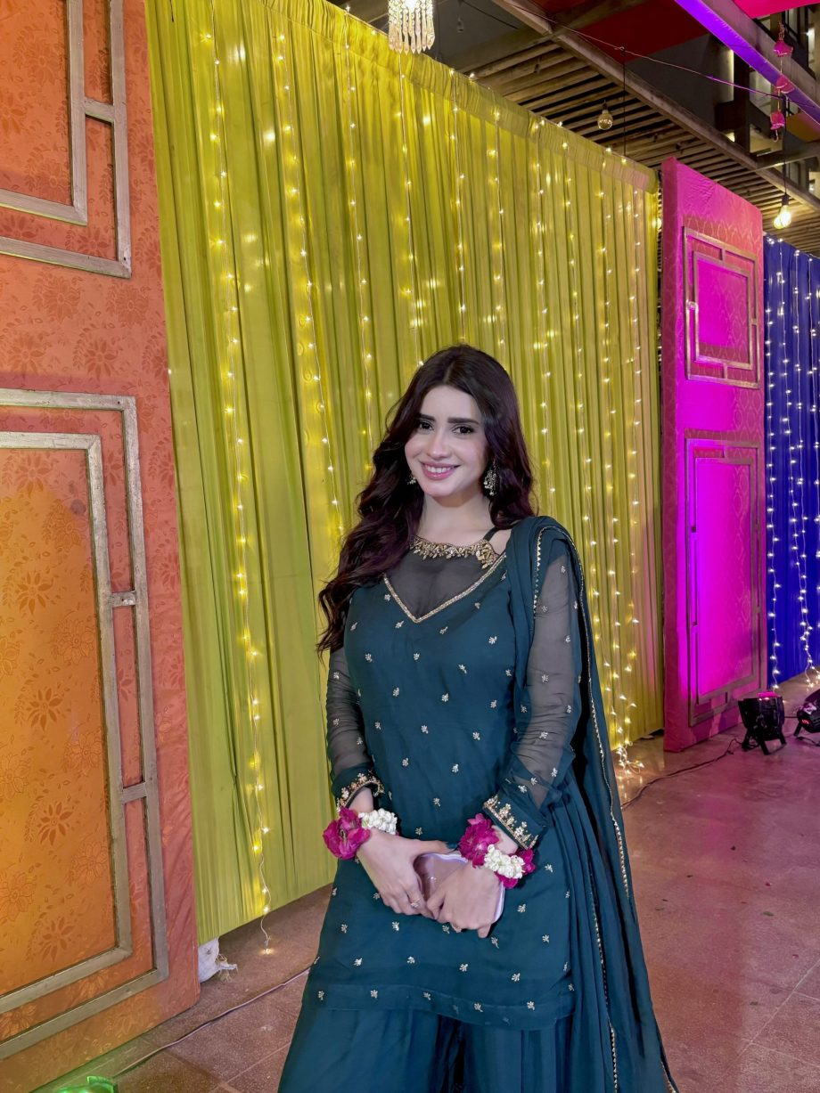 3pc Kurta-Gharara Set Handwork Color-Zinc