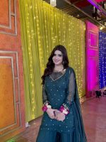 3pc Kurta-Gharara Set Handwork Color-Zinc